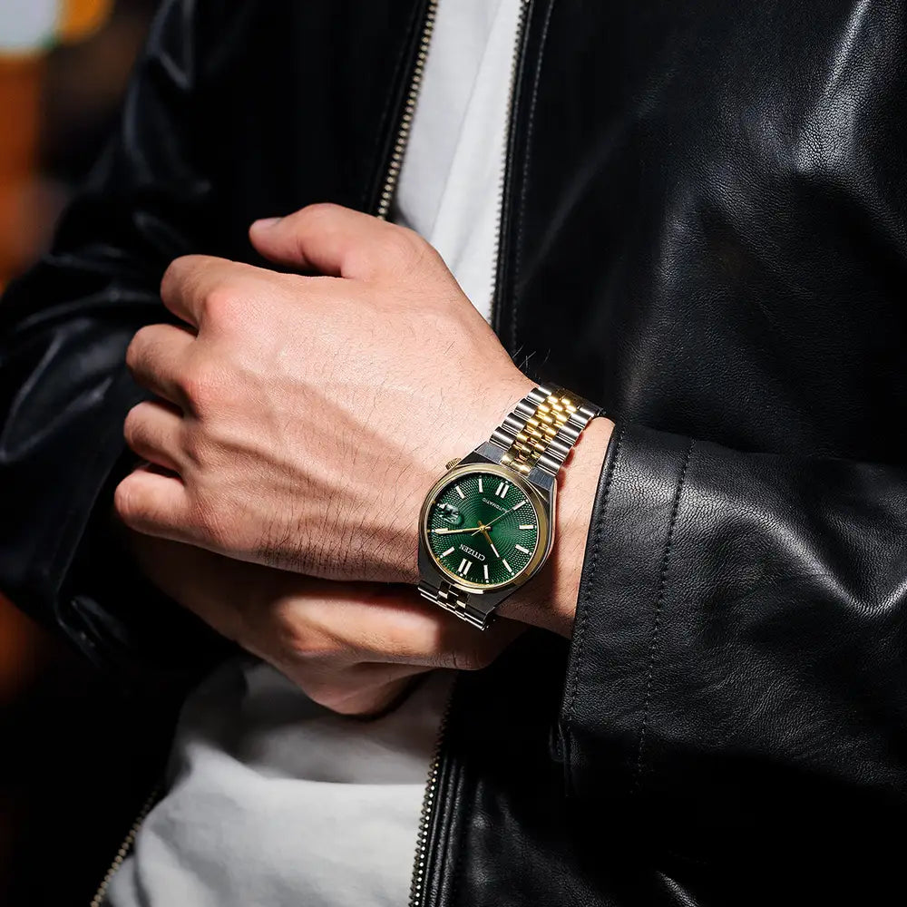 Citizen 60 Tsuyosa Green Dial Two Colour Watch NK0024-54X