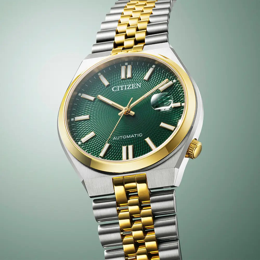 Citizen 60 Tsuyosa Green Dial Two Colour Watch NK0024-54X