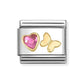 Nomination Composable Classic Pink Cubic Zirconia Heart Butterfly 030613/14