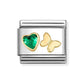 Nomination Composable Classic Green Cubic Zirconia Heart Butterfly 030613/15