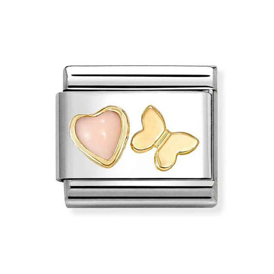 Nomination Composable Classic Pink Coral Heart Butterfly 030523/12