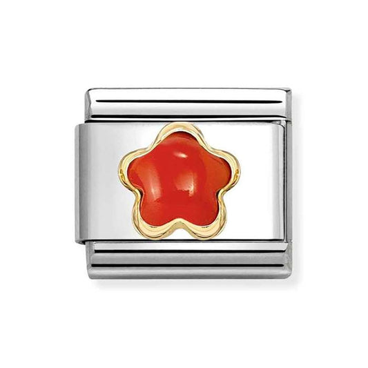 Nomination Composable Classic Red Coral Flower Stones 030522/11