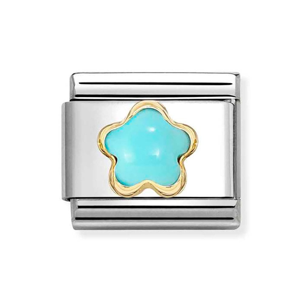 Nomination Composable Classic Turquoise Flower Stones 030522/06