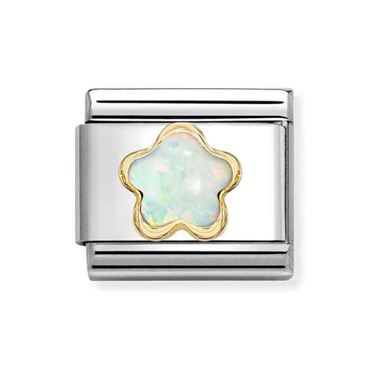 Nomination Composable Classic White Opal Flower Stones 030522/07