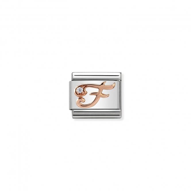 Nomination Classic Rose Gold CZ F Letter Charm 430310/06