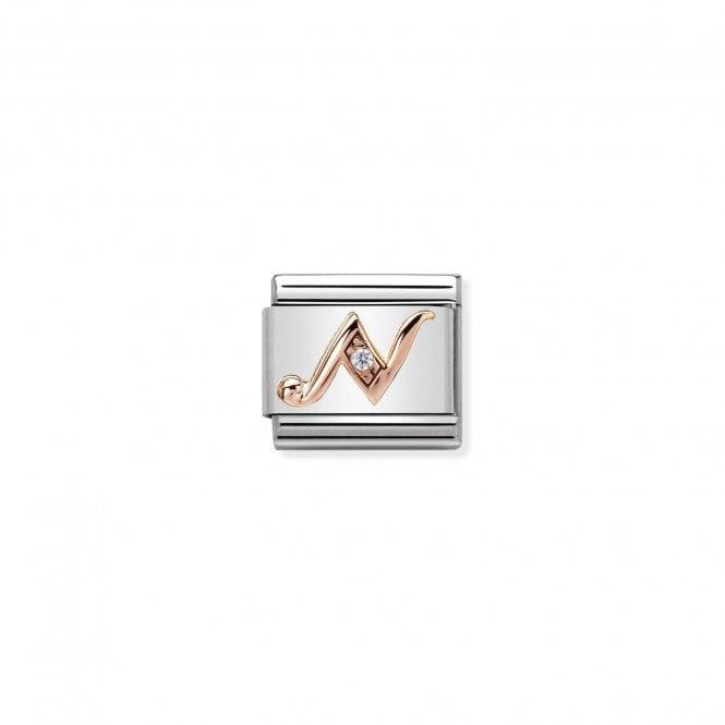 Nomination Classic Rose Gold CZ N Letter Charm 430310/14