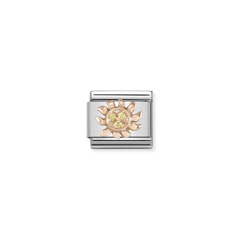 Nomination Classic Rose Gold CZ Sun Charm 430305/18