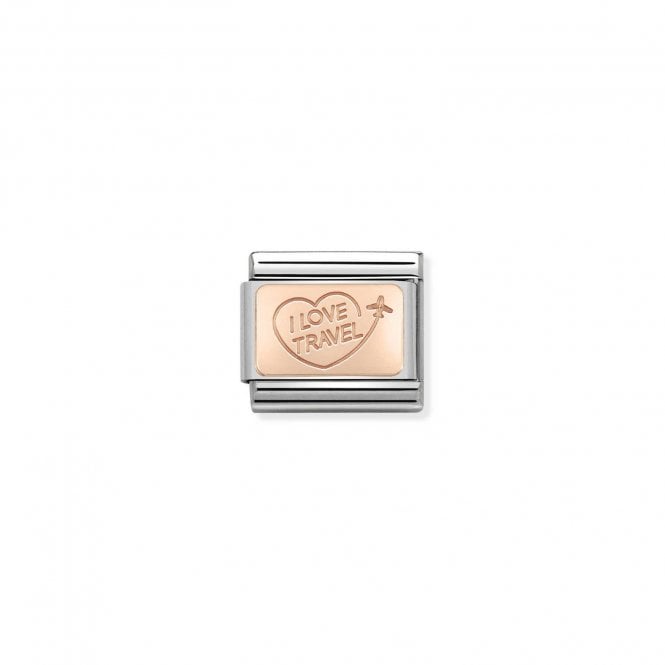 Nomination Classic Rose Gold I Love Travel Charm 430110/02