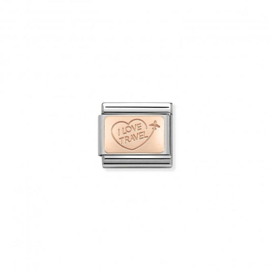 Nomination Classic Rose Gold I Love Travel Charm 430110/02