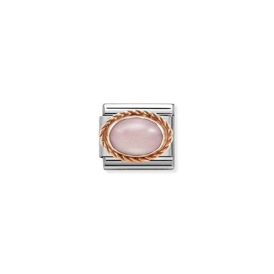 Nomination Classic Rose Gold Rich Pink Opal Stone Charm 430507/22