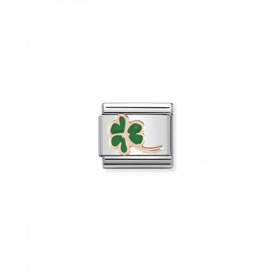 Nomination Classic Rose Gold Shamrock Good Luck Charm 430202/01