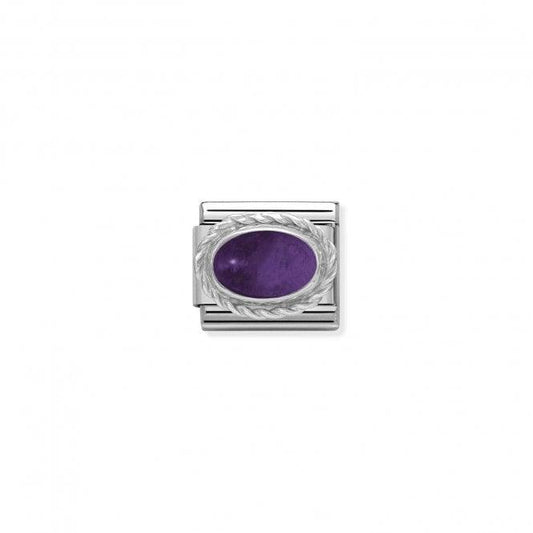 Nomination Silvershine Amethyst Oval 330504/02