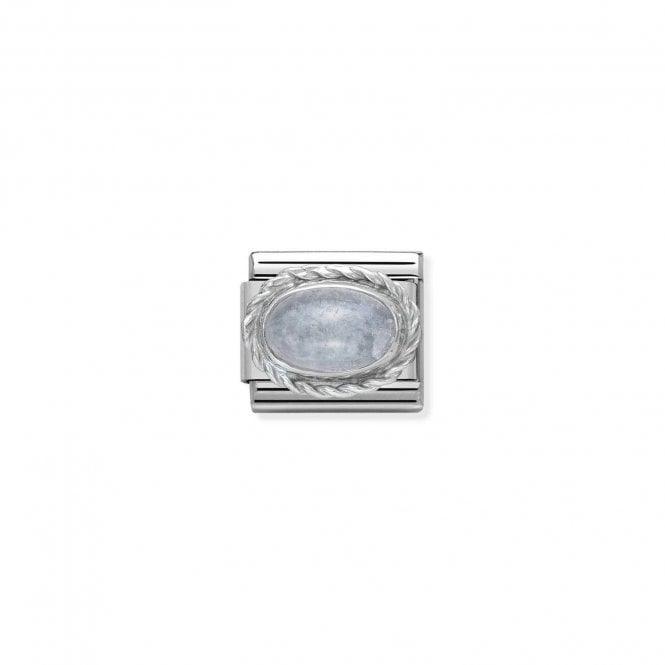 Nomination Silvershine Aquamarine Oval 330504/01