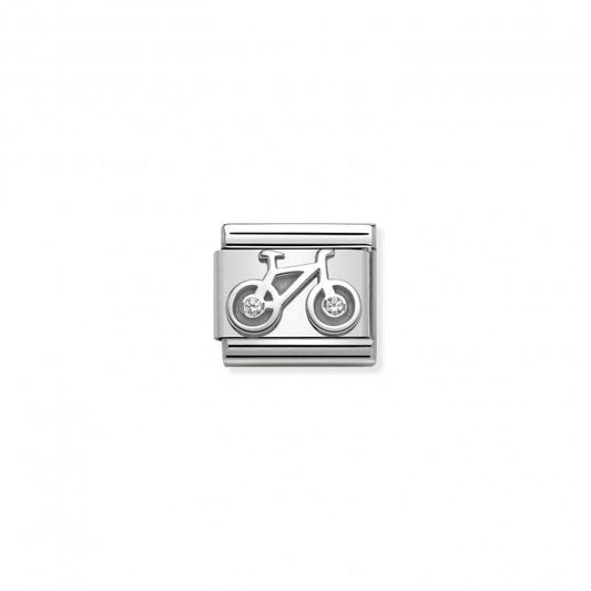 Nomination Classic Silver CZ Bicycle Sports Charm 330311/04