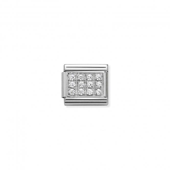 Nomination Silvershine White Pave Cz 330307/01