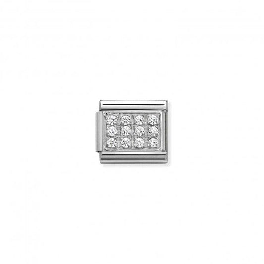 Nomination Silvershine White Pave Cz 330307/01