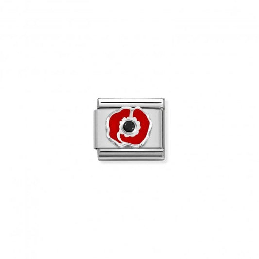 Nomination Classic Silver CZ Poppy Charm 330305/17