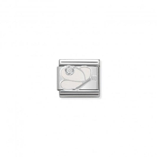 Nomination Silvershine CZ White Enamel Butterfly 330305/08