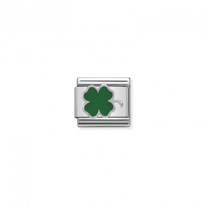 Nomination Green Enamel Four Leaf Clover 330202/12