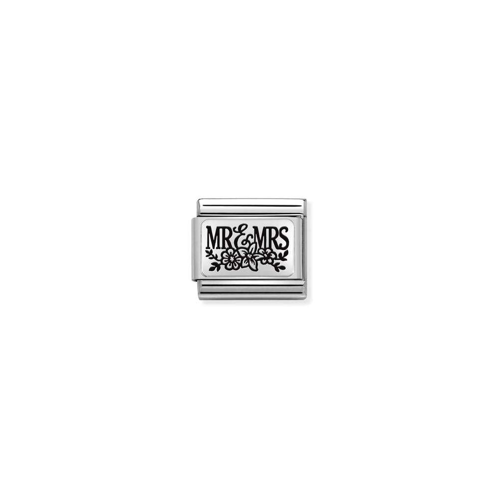 Nomination Classic Silver Mr & Mrs Flowers Charm 330111/15