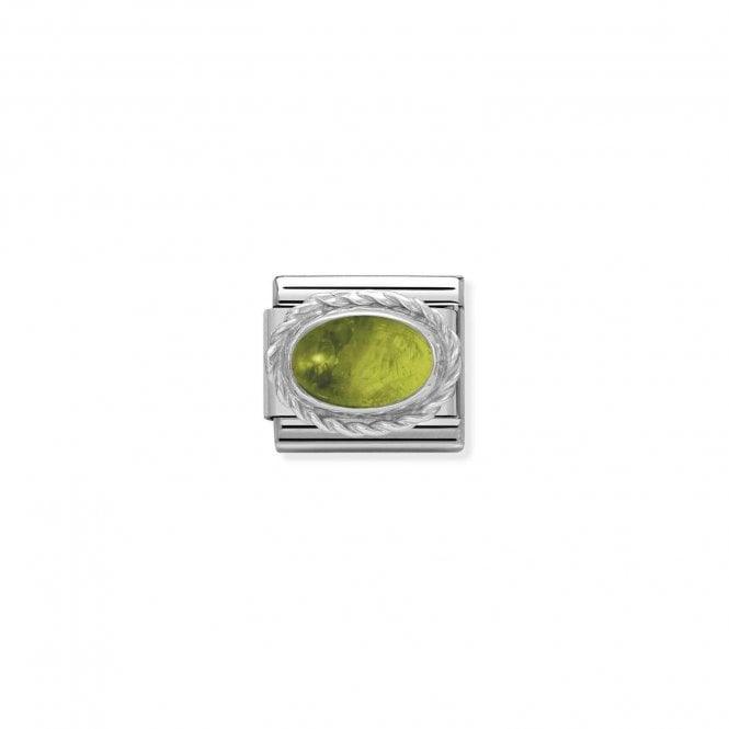 Nomination Silvershine Peridot Oval 330504/05