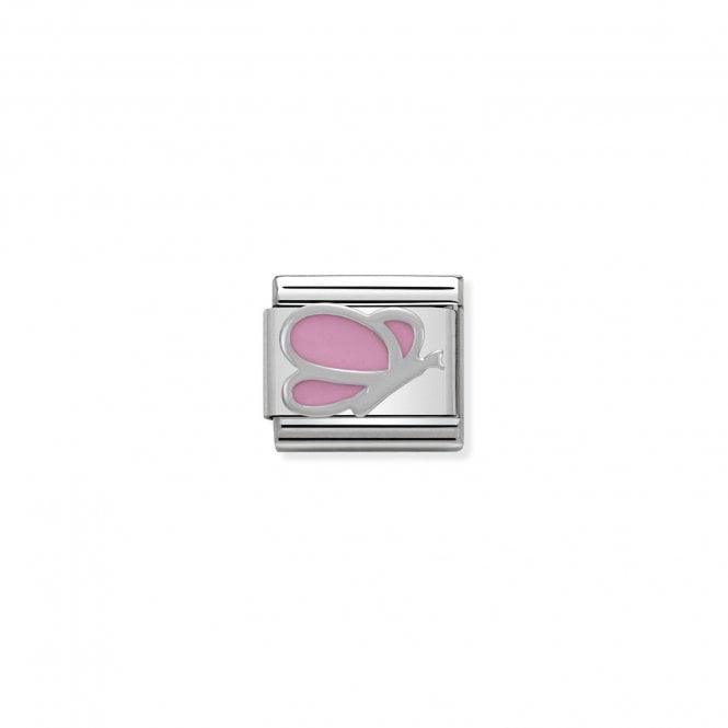 Nomination Pink Enamel Side Butterfly 330202/03