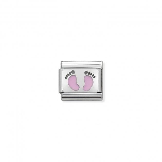 Nomination Pink Enamel Footprints 330208/14