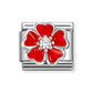 Nomination Composable Classic Cubic Zirconia Red Flower 330321/20