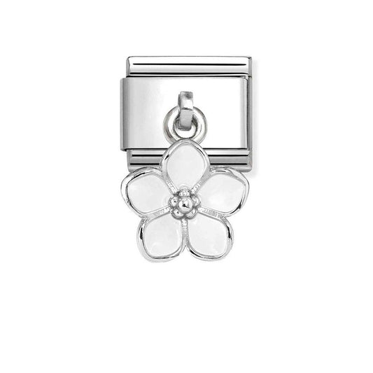 Nomination Composable Classic  Dangle Flower White  331805/22