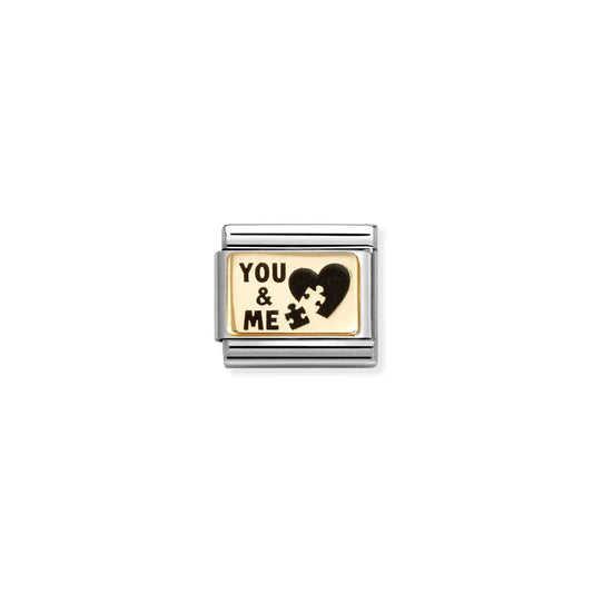 Nomination Composable Classic Gold You and Me Puzzle 030166/71