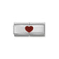 Nomination Silver Double Red Heart in the Middle Charm 330721/10