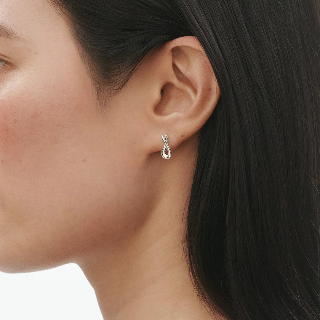 Georg Jensen Sterling Silver Infinity Stud Earrings