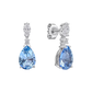 Diamonfire Blue Teardrop and Marquise Cubic Zirconia Drop Earrings