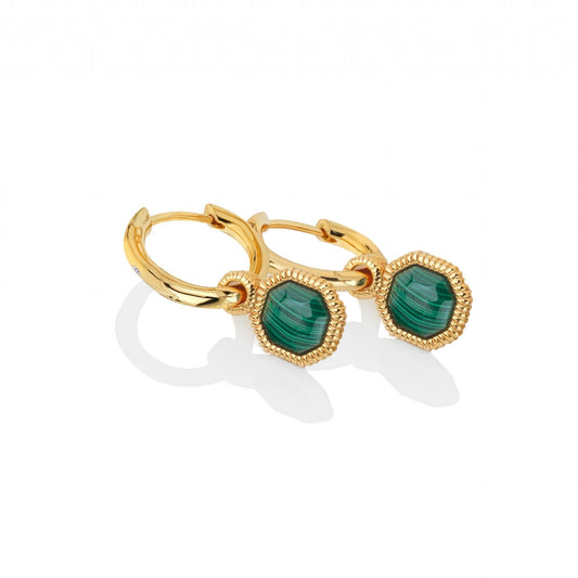 Hot Diamonds x Jac Jossa Revive Malachite Drop Earrings DE676