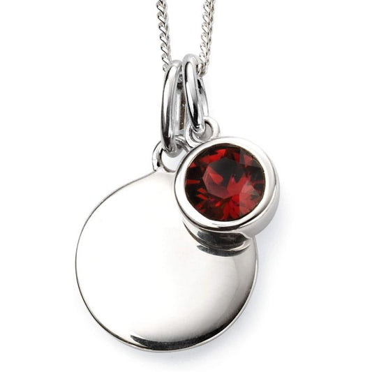 Sterling Silver January Birthstone Necklace