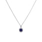 Diamonfire Sapphire Blue Zirconia Oval Solitaire Necklace