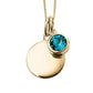 Yellow Gold Plated December Birthstone Necklace