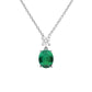 Diamonfire Oval Green Drop Necklace