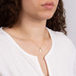 Gold Plated White Topaz April Birthstone Necklace