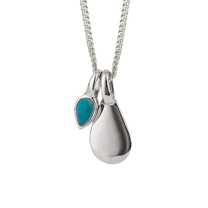 Sterling Silver Turquoise December Birthstone Necklace