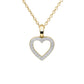 Diamonfire Gold Plated Heart Pendant Necklace
