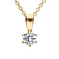 Diamonfire Yellow Gold Plated 0.25ct Cubic Zirconia 6 Claw Necklace