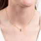 Diamonfire Yellow Gold Plated 0.25ct Cubic Zirconia 6 Claw Necklace