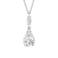 Diamonfire Sterling Silver Oval Teardrop Cubic Zirconia Necklace