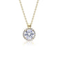 Diamonfire Yellow Gold Plated Cubic Zirconia Cluster Necklace