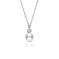 Diamonfire Sterling Silver Imitation Pearl and Bezel Cubic Zirconia Necklace