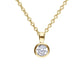 Diamonfire Yellow Gold Plated 2ct Cubic Zirconia Bezel Necklace