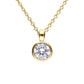 Diamonfire Yellow Gold Plated 0.25ct Cubic Zirconia Bezel Necklace
