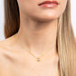Diamonfire Yellow Gold Plated 0.25ct Cubic Zirconia Bezel Necklace