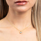 Diamonfire Yellow Gold Plated 1.5ct Cubic Zirconia Bezel Necklace